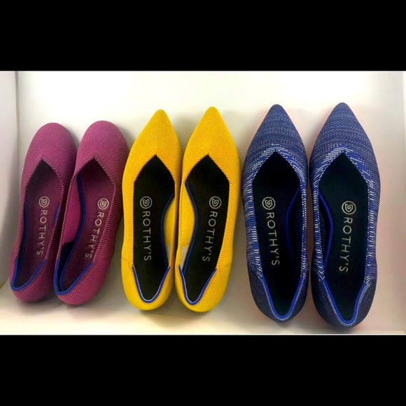 Rothy’s Shoes Lot of 3 Round and Flat toe Size 6 - Picture 1 of 7
